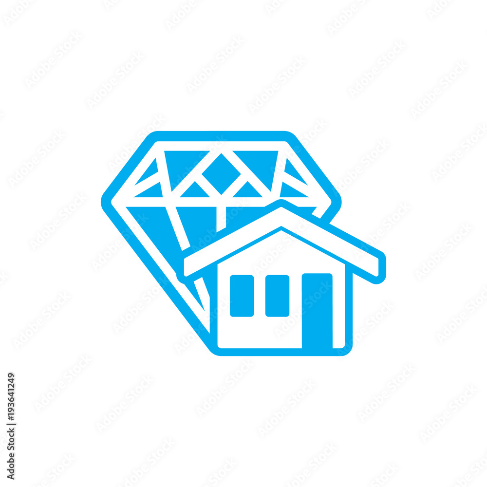 House Diamond Logo Icon Design House Diamond Logo Icon Design