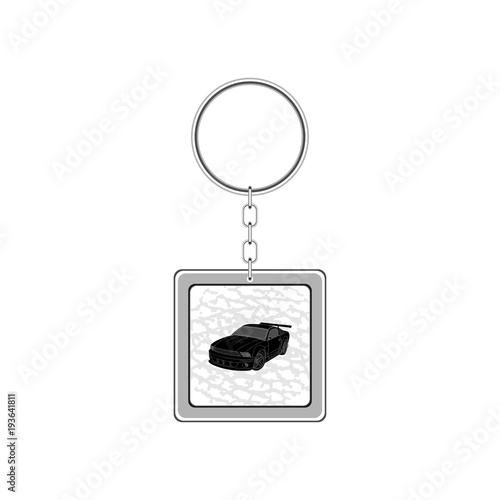 Key chain for car. Vector Illustration