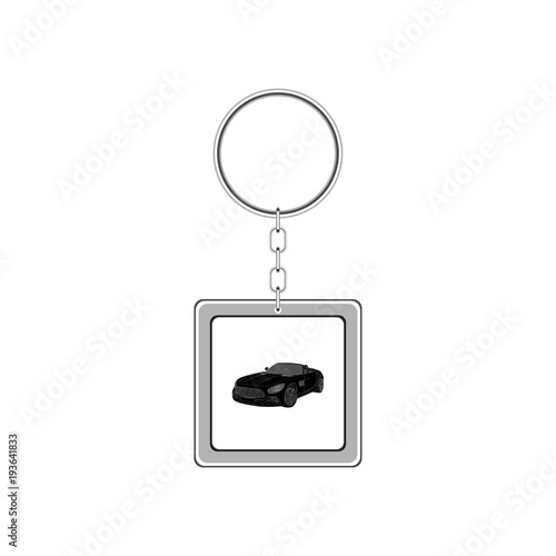 Key chain for car. Vector Illustration