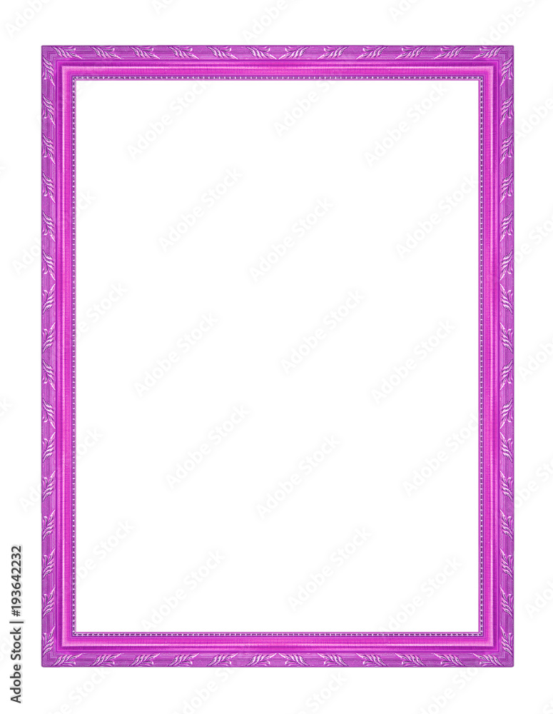 purple picture frame isolated on white background purple picture frame isolated on white background