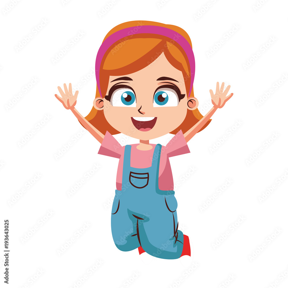 Beautiful girl cartoon vector illustration graphic design