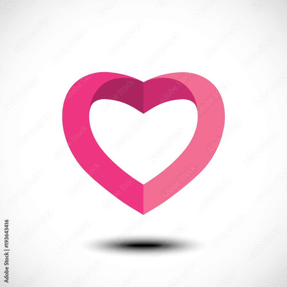 Heart shape symbol design. Vector illustration