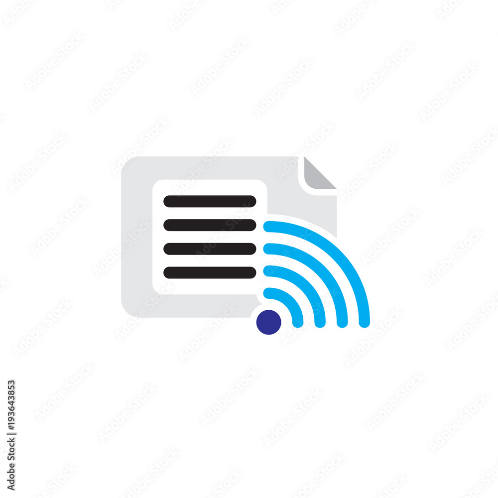 Wifi Document Logo Icon Design Wifi Document Logo Icon Design