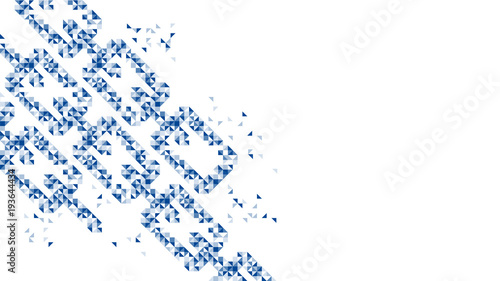 Abstract geometric pattern Chain shape design  dark blue color illustration isolated on white background with copy space, vector eps 10