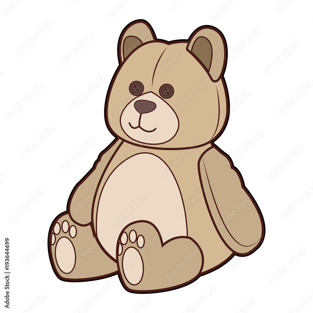 Obraz premium Teddy bear cartoon vector illustration graphic design