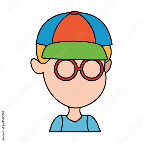 cute and little boy vector illustration design