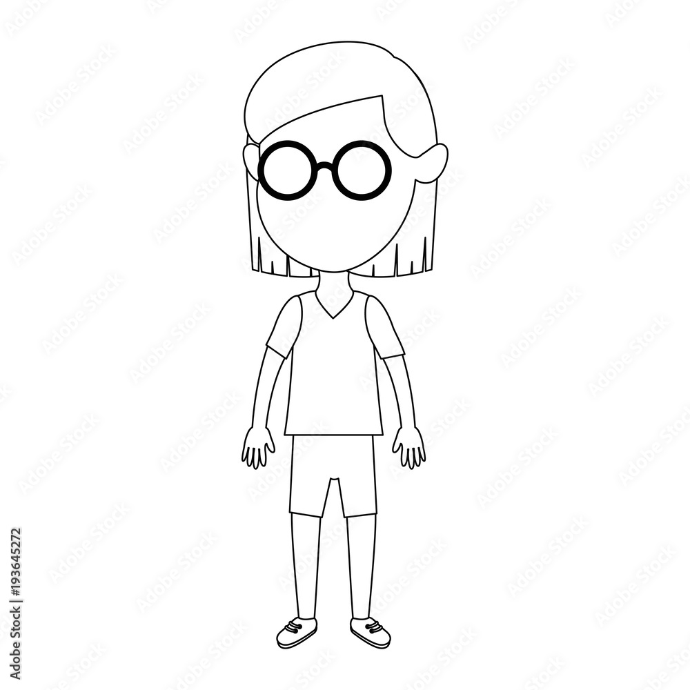 cute and little girl vector illustration design