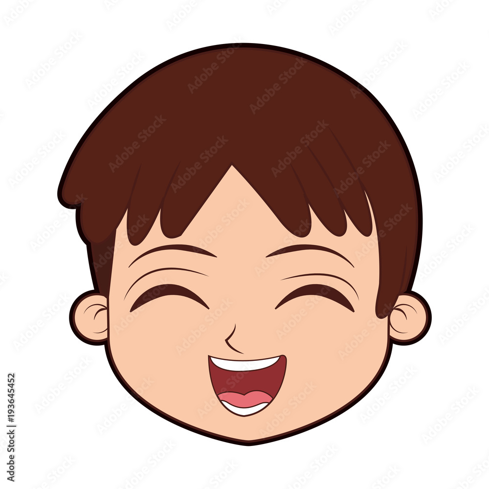 Cute boy face cartoon vector illustration graphic design Cute boy face cartoon vector illustration graphic design