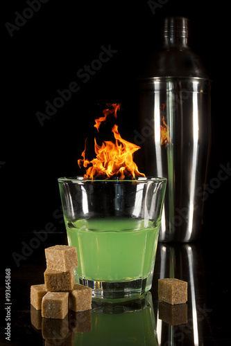 A glass with absinthe photo