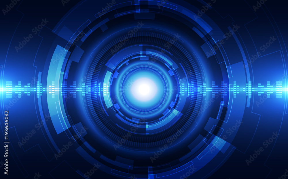 Abstract vector blue technology concept. background illustration Abstract vector blue technology concept. background illustration