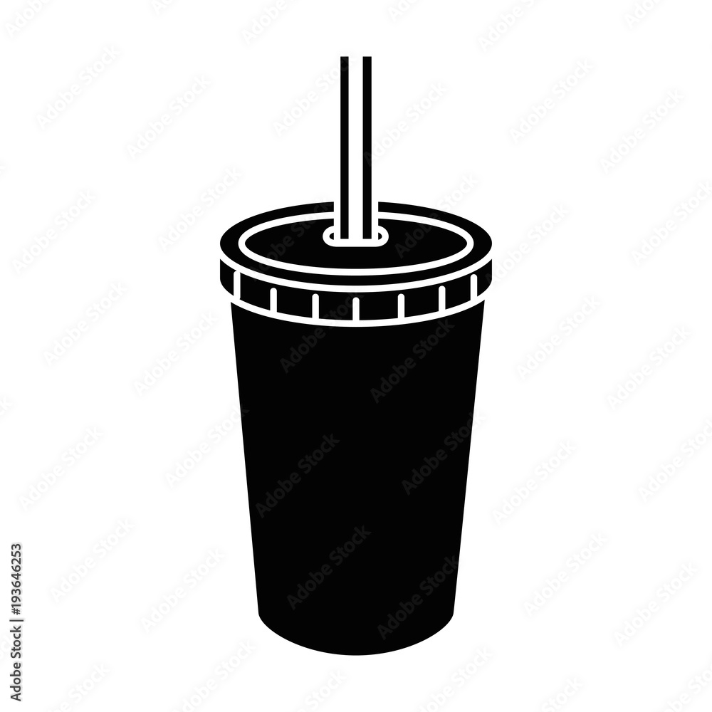 fresh soda in plastic cup with straw vector illustration design fresh soda in plastic cup with straw vector illustration design
