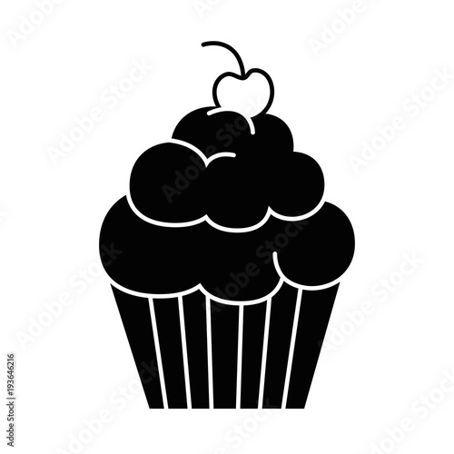 delicious and sweet cupcake vector illustration design