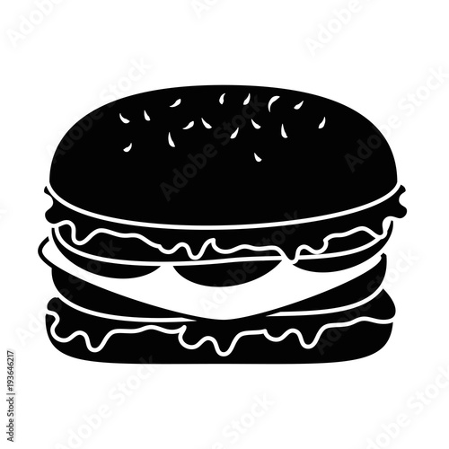 delicious burger fast food vector illustration design