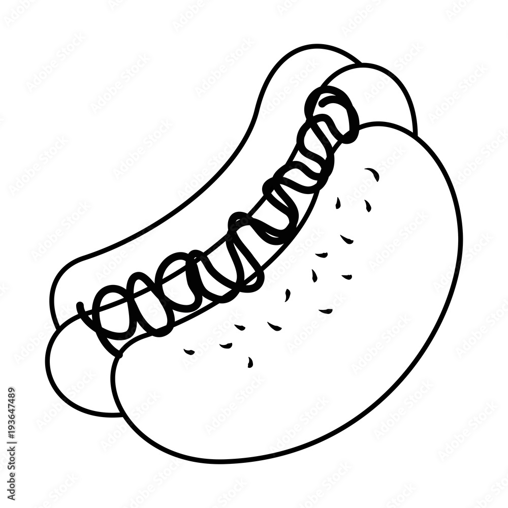delicious hot dog fast food vector illustration design delicious hot dog fast food vector illustration design