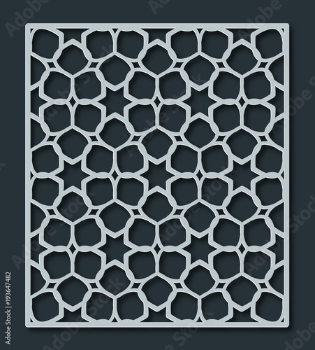 Simple decorative panel for laser cutting.