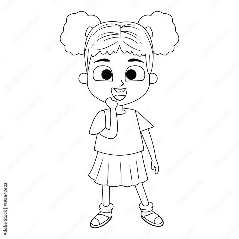 Beautiful girl cartoon vector illustration graphic design Beautiful girl cartoon vector illustration graphic design