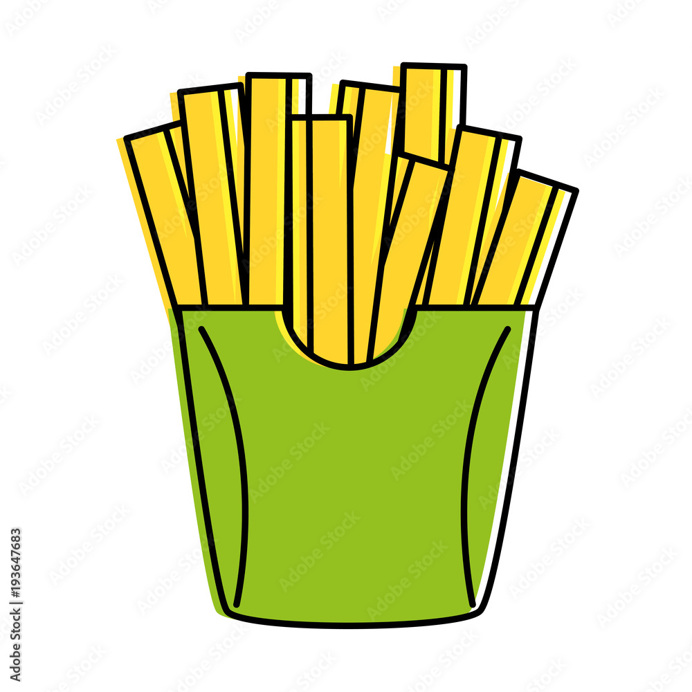 delicious french fries icon vector illustration design