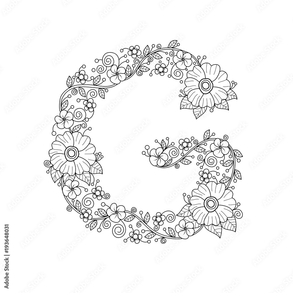 Alphabet Letters Coloring Pages G