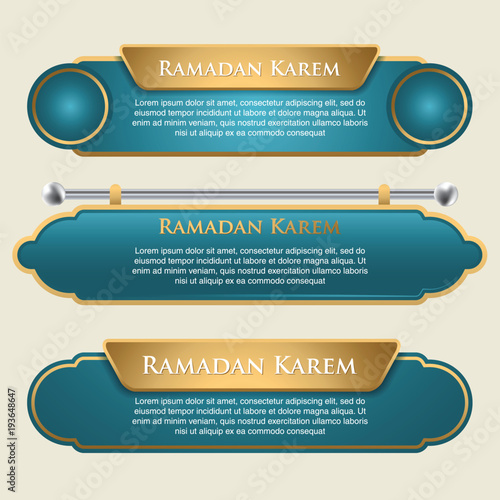Set of banners template with Islamic design
