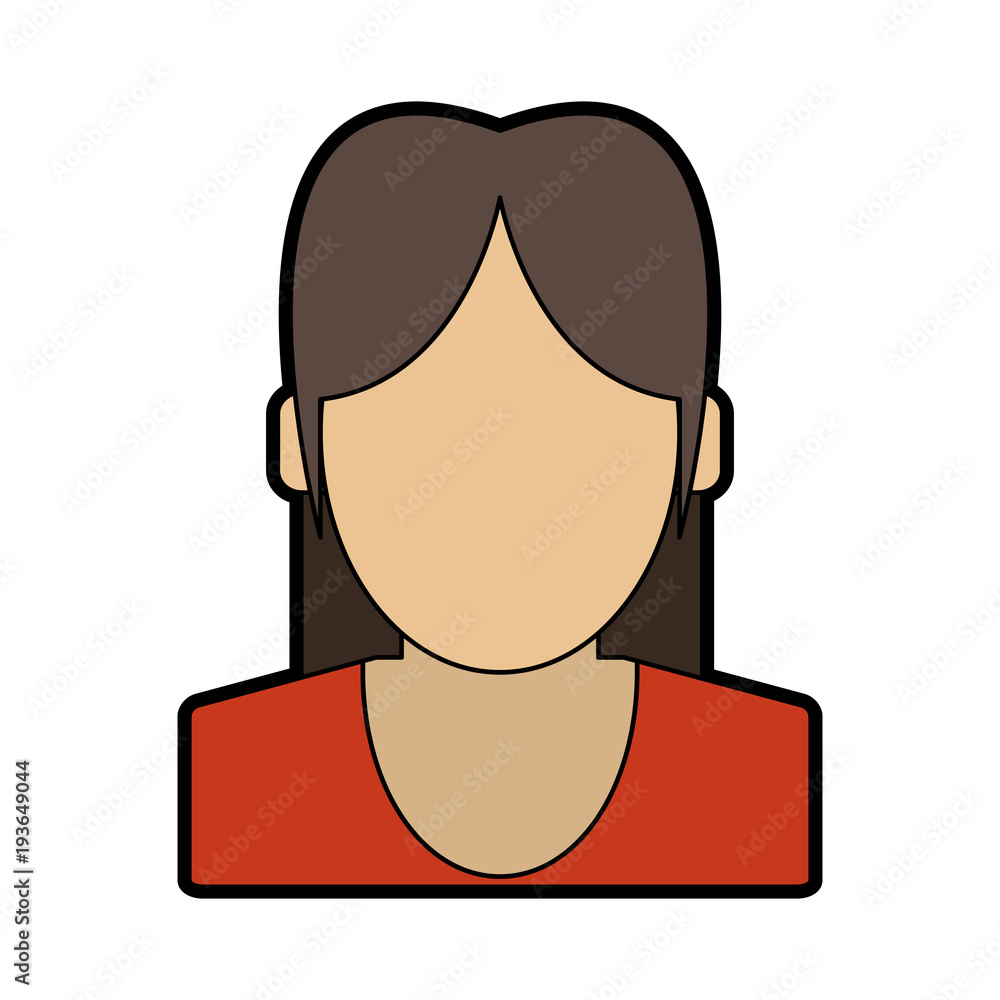 Business woman profile vector illustration graphic design