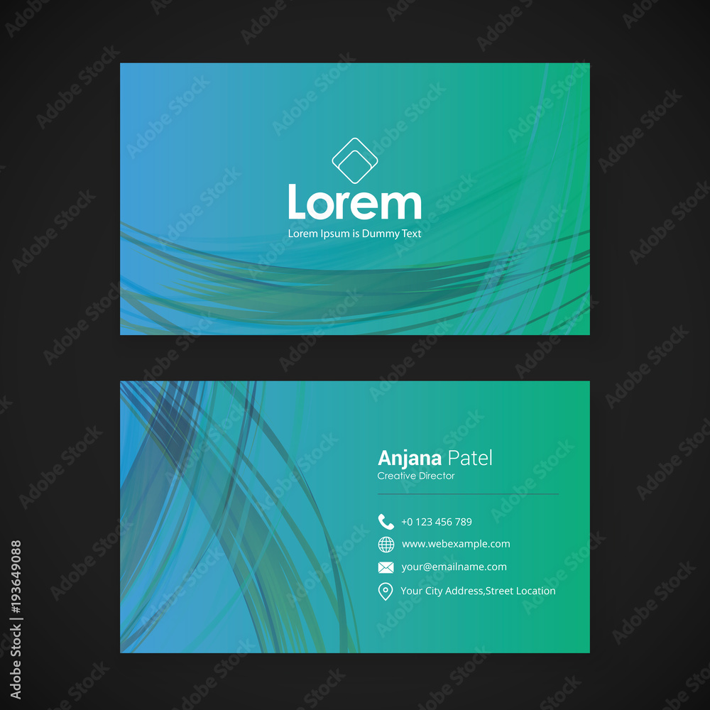 Fototapeta premium Business Card Template. creative business card
