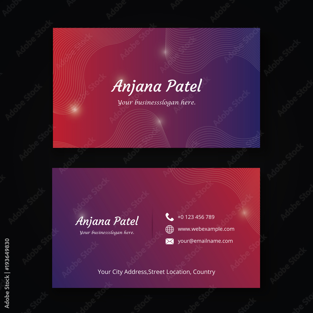Fototapeta premium Creative business card mock-up