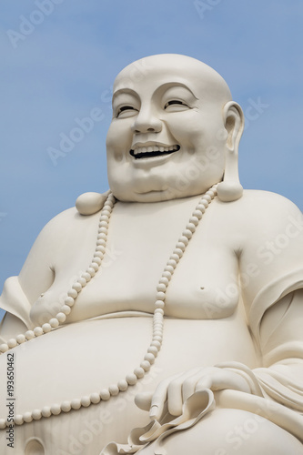Buddha statue at Vinh Trang Temple in Mytho City, Vietnam