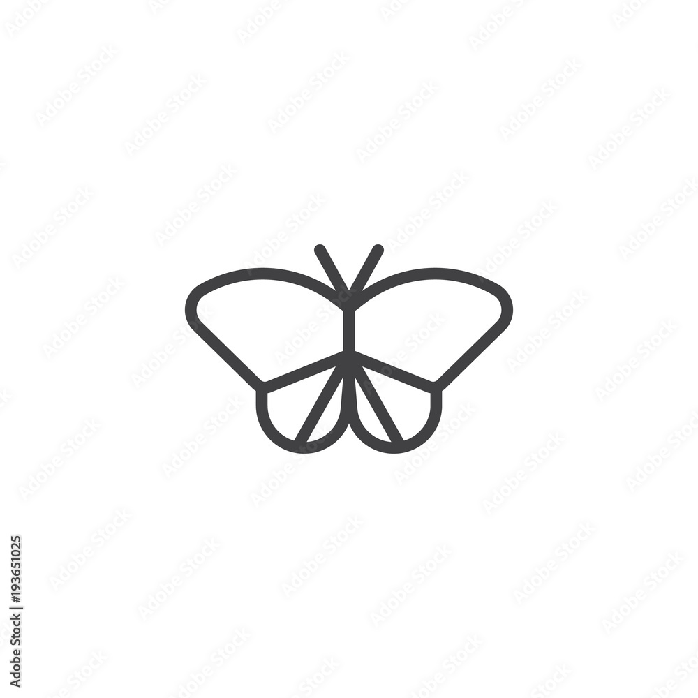 Moth outline icon. linear style sign for mobile concept and web design. Butterfly simple line vector icon. Symbol, logo illustration. Pixel perfect vector graphics Moth outline icon. linear style sign for mobile concept and web design. Butterfly simple line vector icon. Symbol, logo illustration. Pixel perfect vector graphics