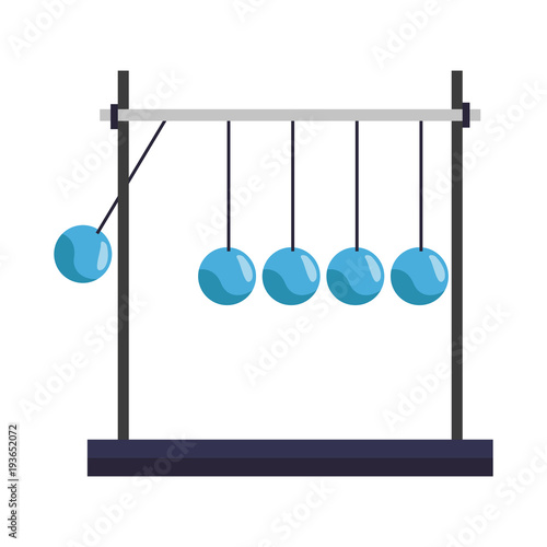 Newton cradle pendulum vector illustration graphic design