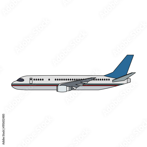 Jet airplane symbol vector illustration graphic design