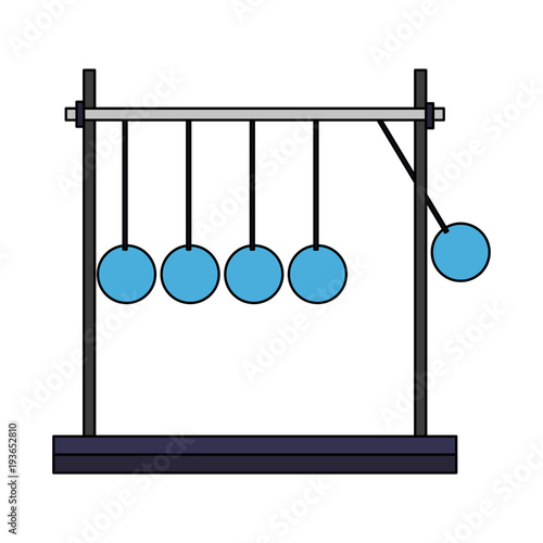 Newton cradle pendulum vector illustration graphic design