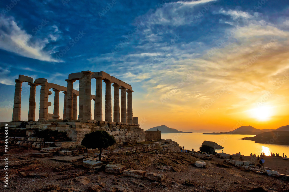 Temple of Poseidon at Sounion in Greece