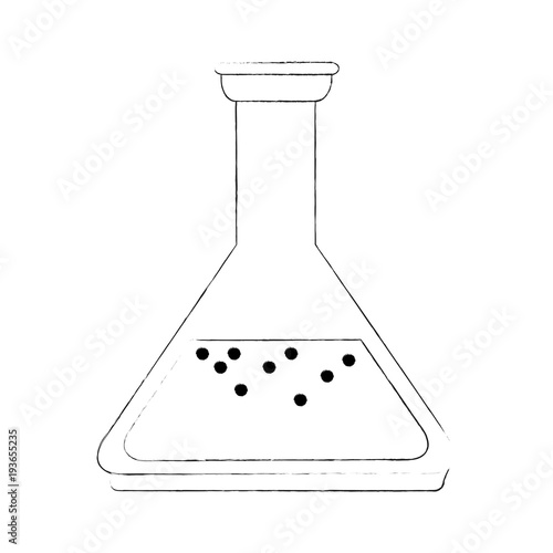 Chemistry flask with liquid icon vector illustration graphic design