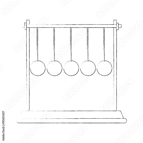 Newton cradle pendulum icon vector illustration graphic design