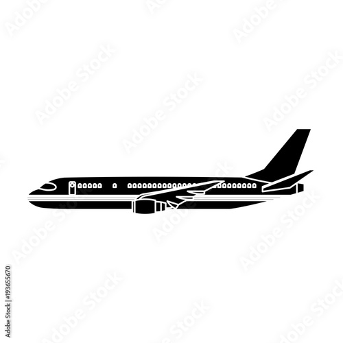 Jet airplane symbol icon vector illustration graphic design