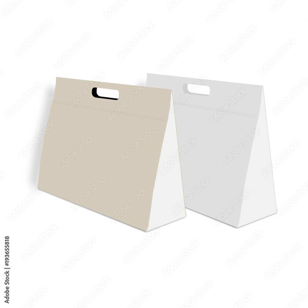 Gift bag with a rope handle on a white background. Vector illustration . Gift bag with a rope handle on a white background. Vector illustration .