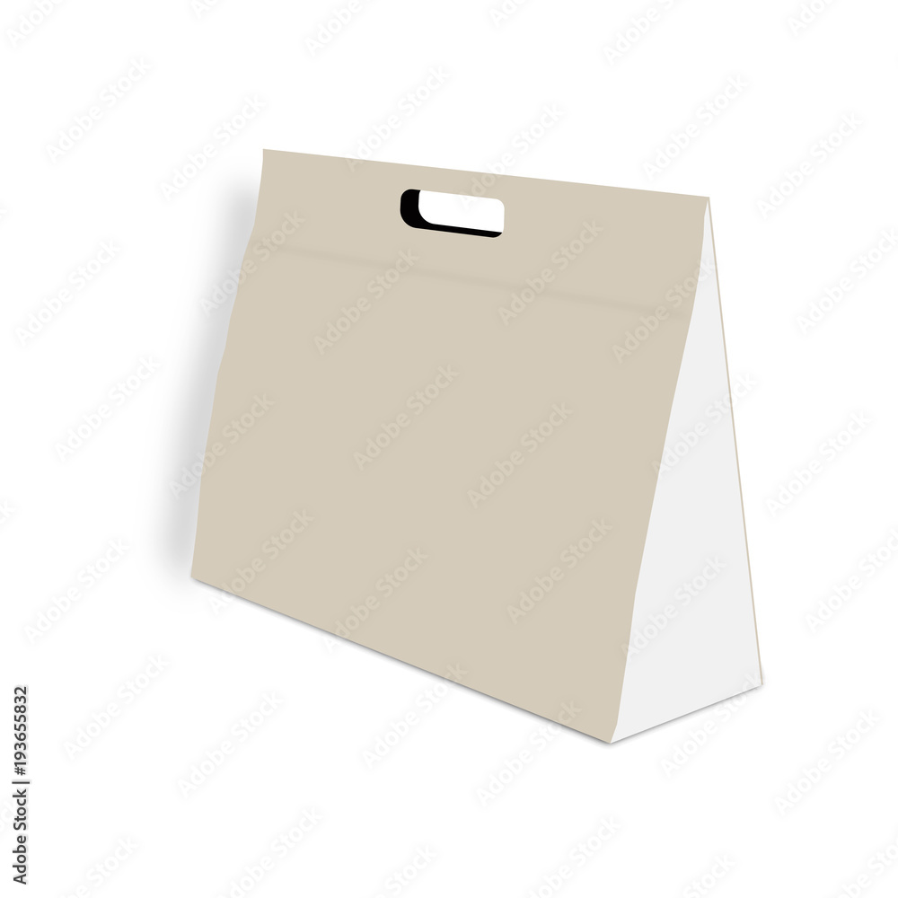Gift bag with a rope handle on a white background. Vector illustration . Gift bag with a rope handle on a white background. Vector illustration .