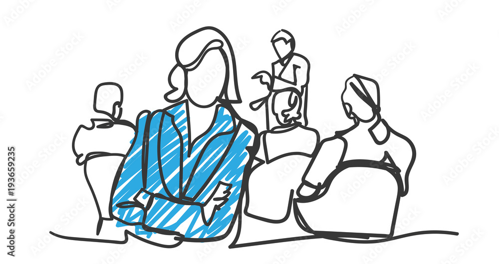 Businesswoman Scribble Businesswoman Scribble