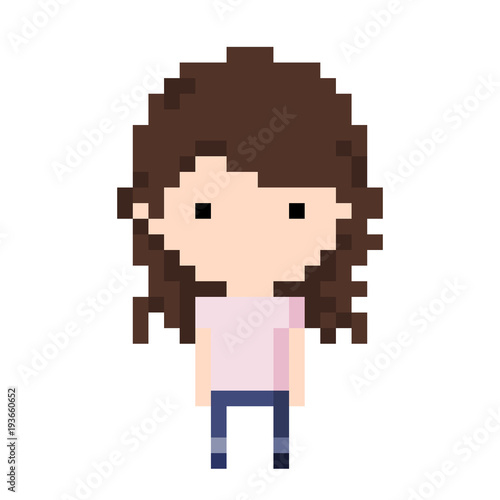 Girl Icon, Pixel 8 bit style