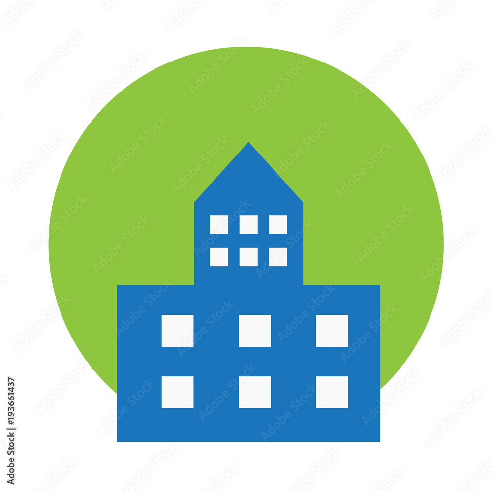 Apartment vector icon on green background, house symbol. Modern, simple flat isolated illustration for web site or mobile app Apartment vector icon on green background, house symbol. Modern, simple flat isolated illustration for web site or mobile app