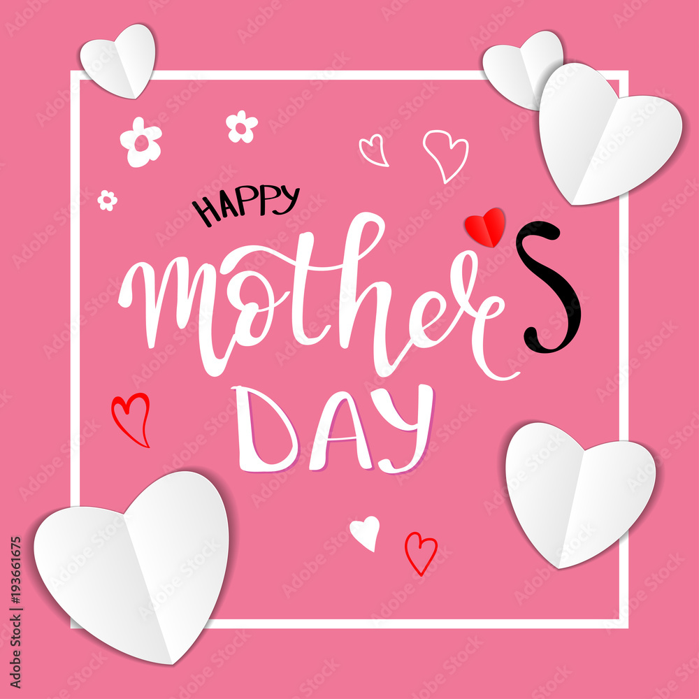 Happy mothers day lettering