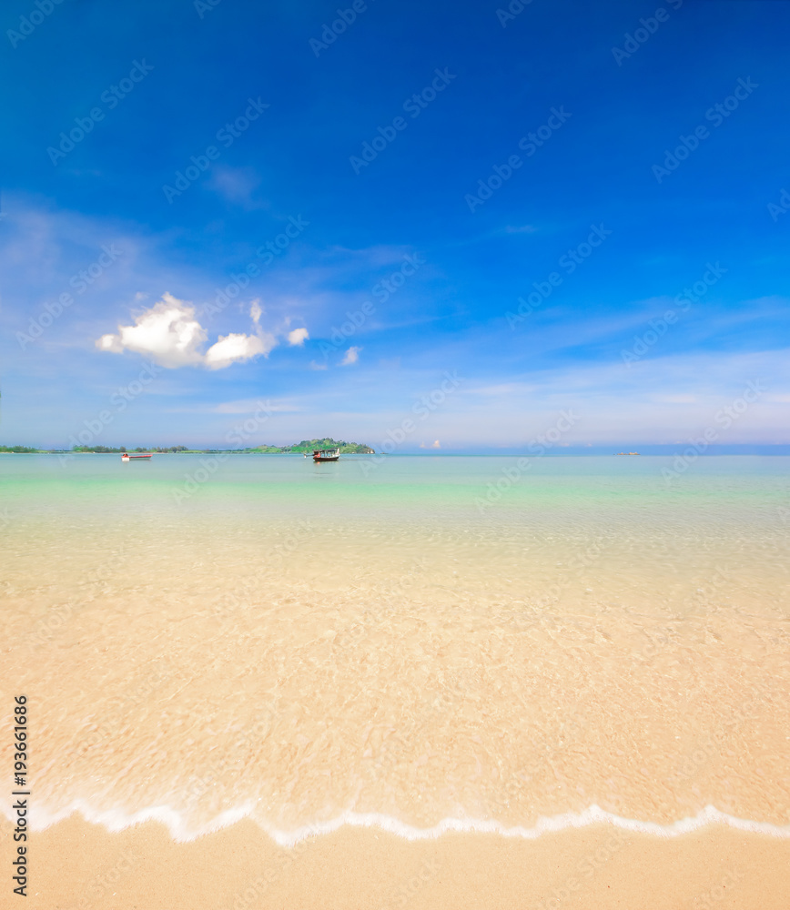 beach sand with blue sky