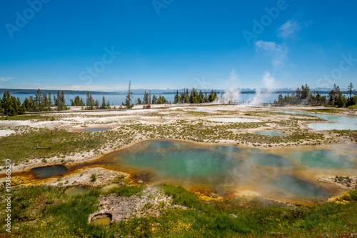 Fototapeta Naklejka Na Ścianę i Meble -  Hot thermal spring in Yellowstone