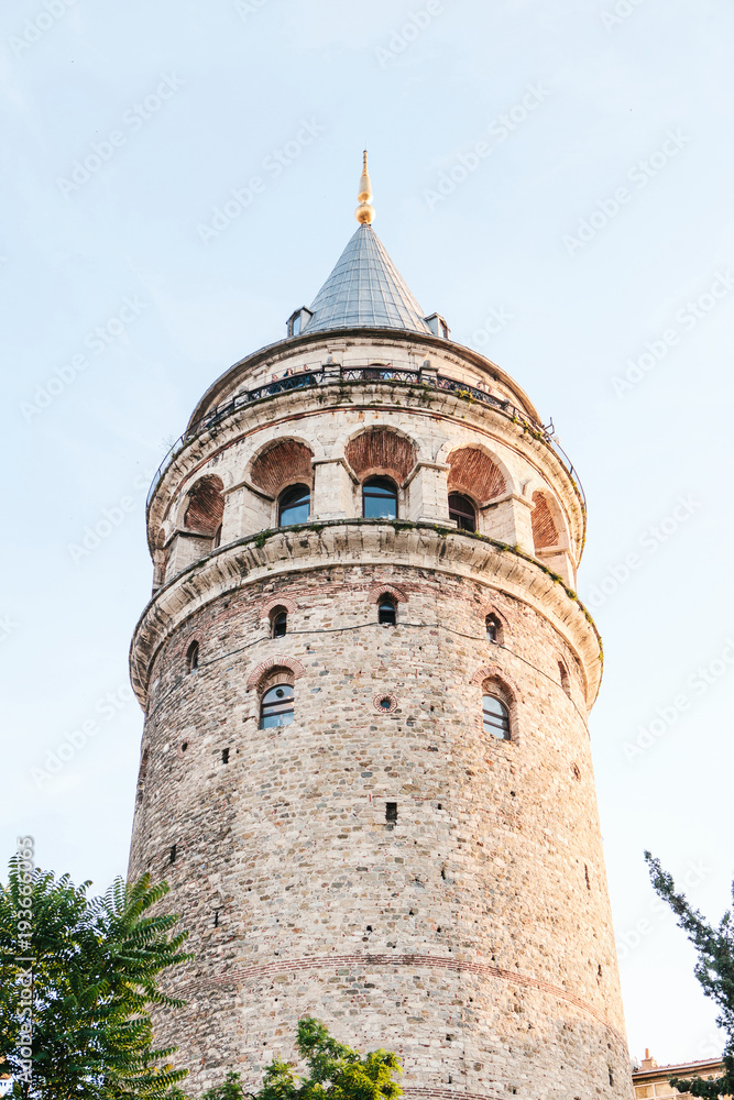 The Galata Tower. One of the oldest sights of Istanbul in Turkey.