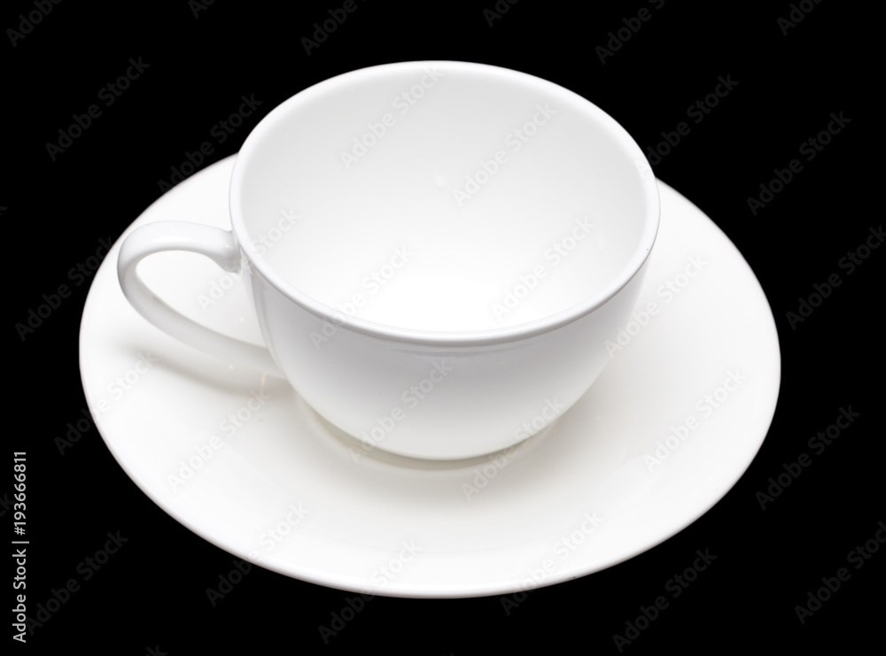 A cup for tea on a black background A cup for tea on a black background