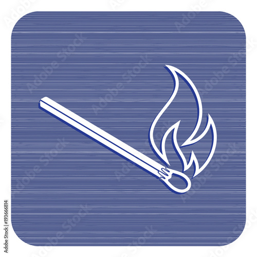 Match fire icon vector