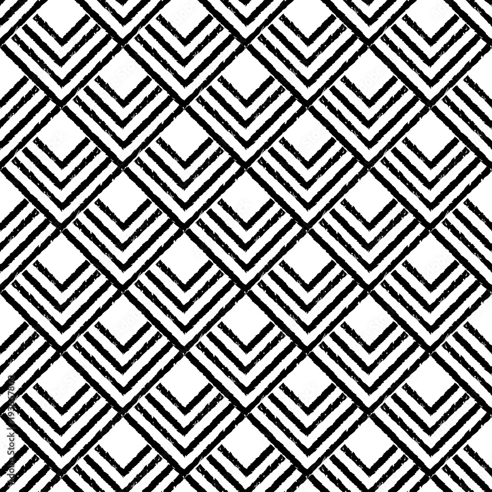 Black and white Ethnic boho seamless pattern. Brushwork. Scribble texture. Folk motif. Textile rapport. Black and white Ethnic boho seamless pattern. Brushwork. Scribble texture. Folk motif. Textile rapport.