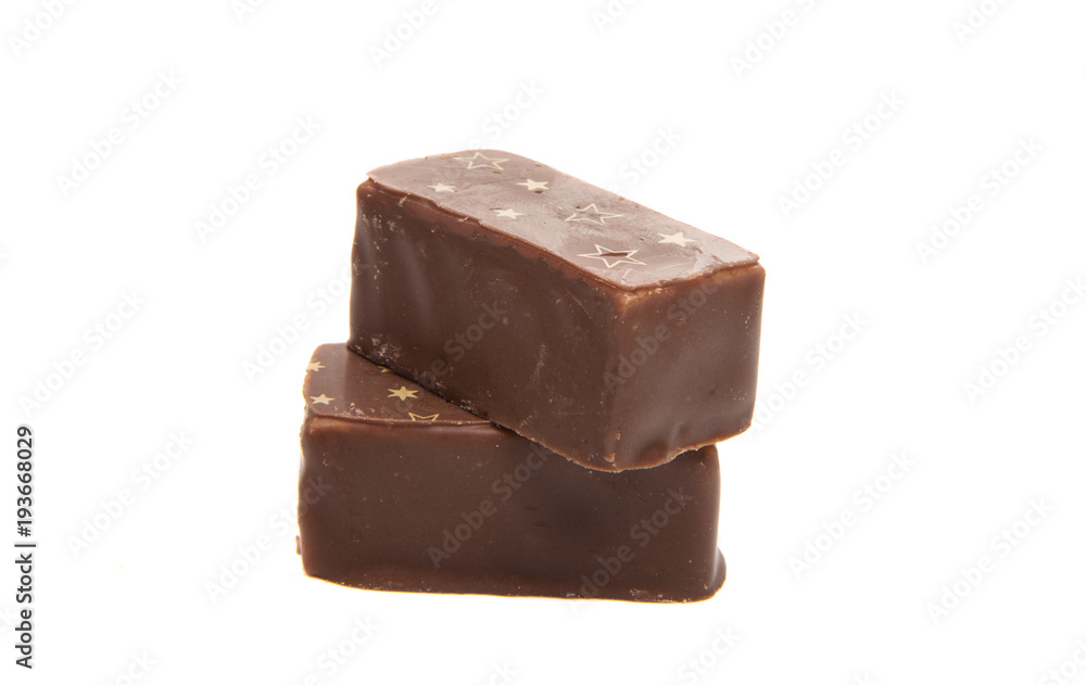 Christmas chocolate candies isolated Christmas chocolate candies isolated
