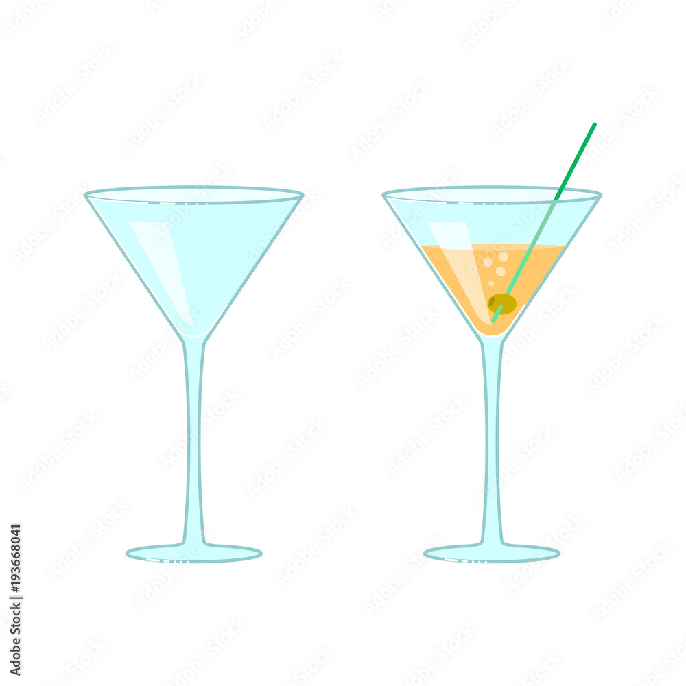 wineglass and exotic cocktail wineglass and exotic cocktail