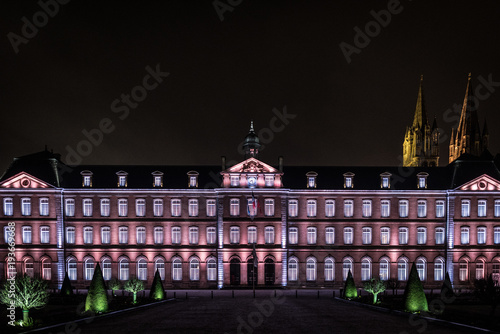 Photography Architecture and attractions of the night city of France Caen